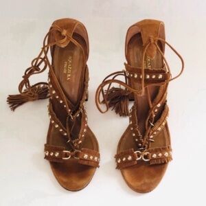 AQUAZZURA Block Heel Sandals